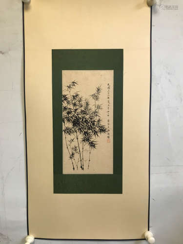 一副竹林中国画 A Chinese painting of bamboo forest