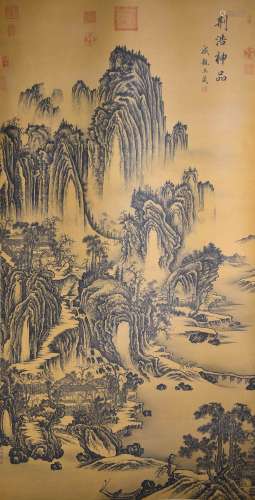 一副中国山水画 A Chinese landscape painting