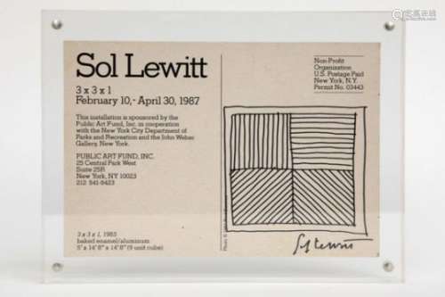 SOLL LEWITT (1928 - 2007) unieke tekening in Oost-Indische inkt op een [...]