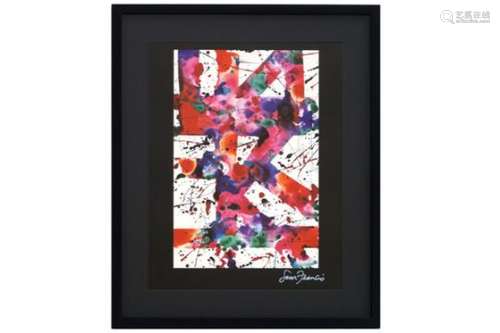 SAM FRANCIS (1923 - 1994) offset kleurlitho met een karakteristieke 