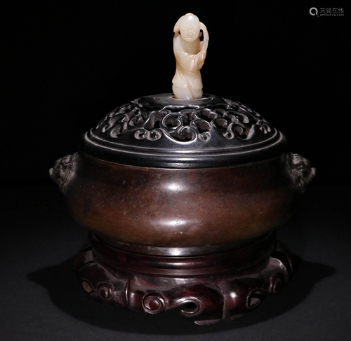 A CHINESE BRONZE INSENCE BURNER