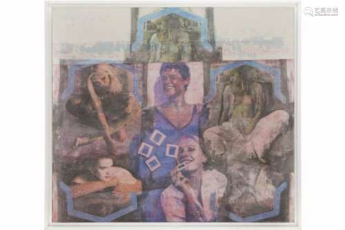 MARA POL (1920 - 1998) schilderij in gemengde techniek op doek getiteld 
