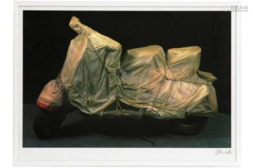 CHRISTO (1935 - 2020) offset litho in kleur op fotopapier dd 1963 getiteld 