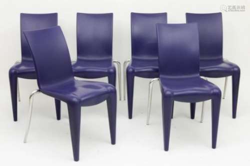 STARCK PHILIP (° 1949) reeks van zes eighties' stoelen met het 
