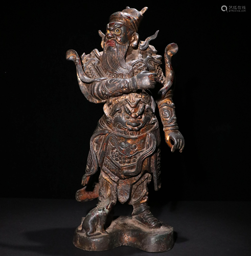 A CHINESE OLD BRONZE BUDDHA STATUE