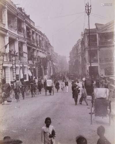 G. R. LAMBERT & CO., eight albumen prints, views of Hong Kong, Singapore, and Shanghai, 20cm x