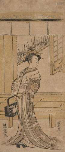 Torii Kiyotsune, Japanese active c. 1757-1779, The actor Iwai Hanshiro IV in onnagata, c.1760s,