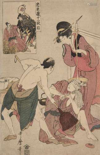 Kitagawa Utamaro, Japanese c.1753-1806, Chushingura: Act XI, c.1790s, woodblock print in colours,