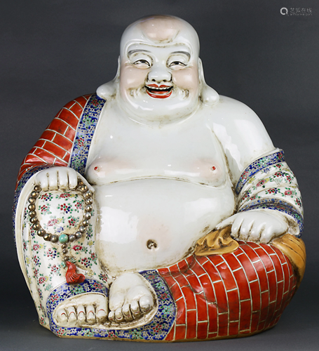 A large Chinese Famille Rose Figure oF Budai