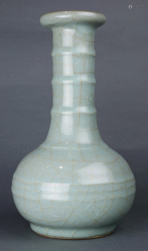 A Chinese celadon bottle vase