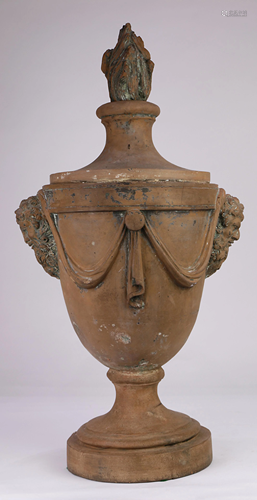 A terra cotta urn in the Classical taste