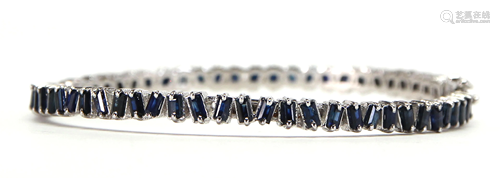 Sapphire, silver bracelet