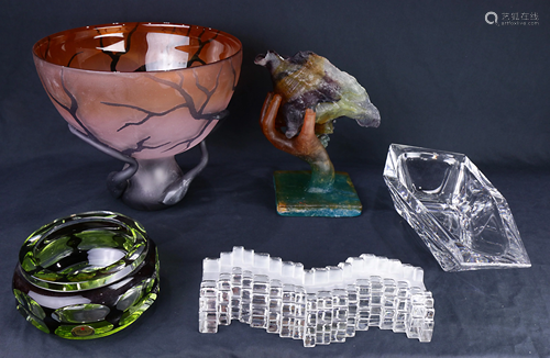 An Art glass group