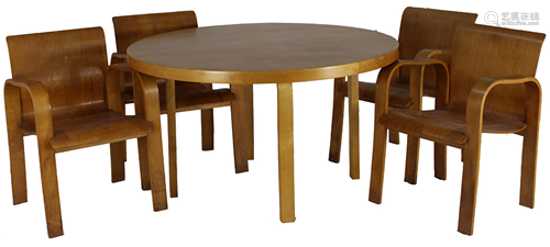 An Alvar Aalto dining suite