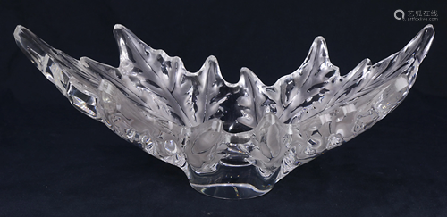 A Lalique France Champs Elyses leaf form …