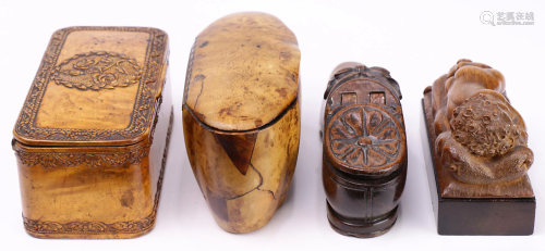 (lot of 4) A group of continental carved snu…