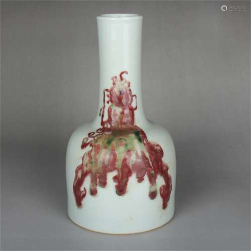 A Chinese Iron-Red Glazed Porcelain Vase