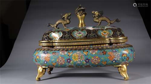 A Chinese Cloisonne Incense Burner