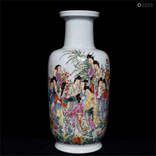 A Chinese Famille-Rose Porcelain Vase