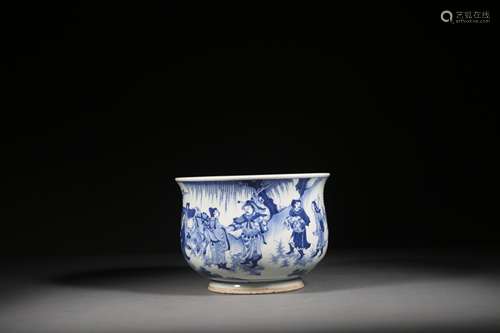 A Chinese Blue and White Porcelain Incense Burner