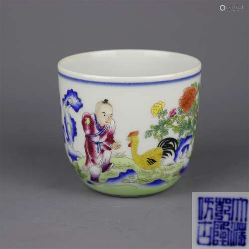 A Chinese Famille-Rose Porcelain Cup