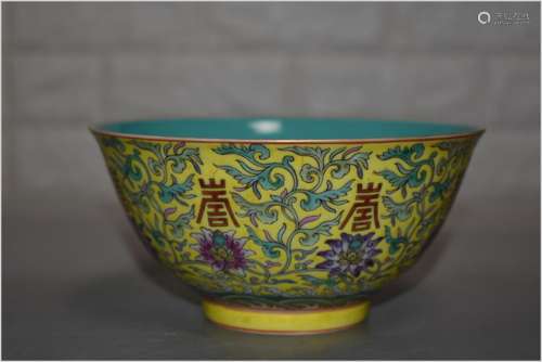 A Chinese Enamel Glazed Porcelain Bowl