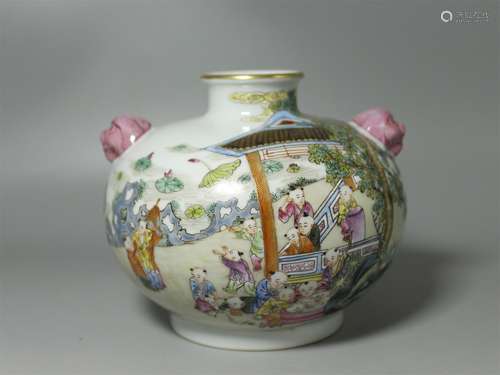 A Chinese Famille-Rose Porcelain Vase