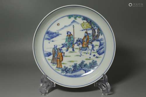 A Chinese Dou-Cai Porcelain Plate