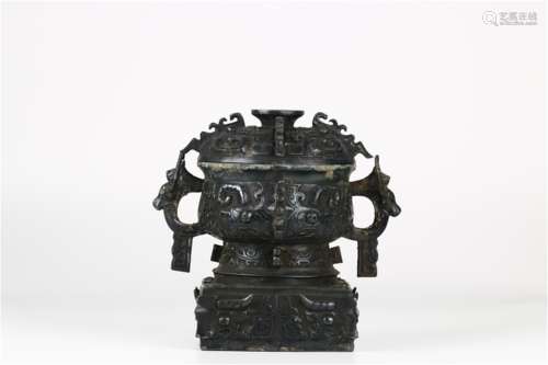 A Chinese Bronze Incense Burner