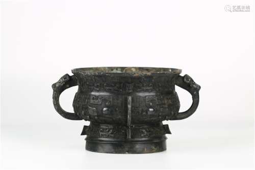 A Chinese Bronze Incense Burner