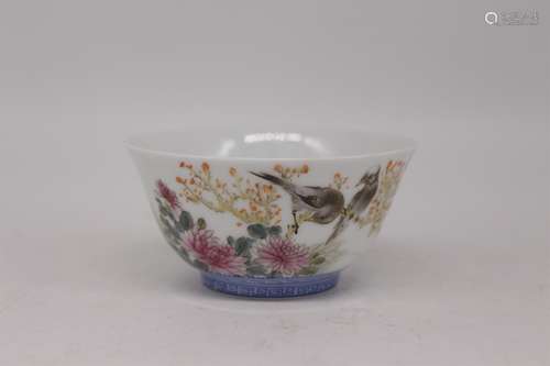 A Chinese Famille-Rose Porcelain Cup