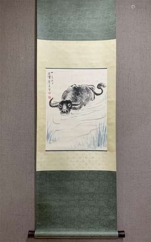 A Chinese Scroll Painting, Xu Beihong Mark