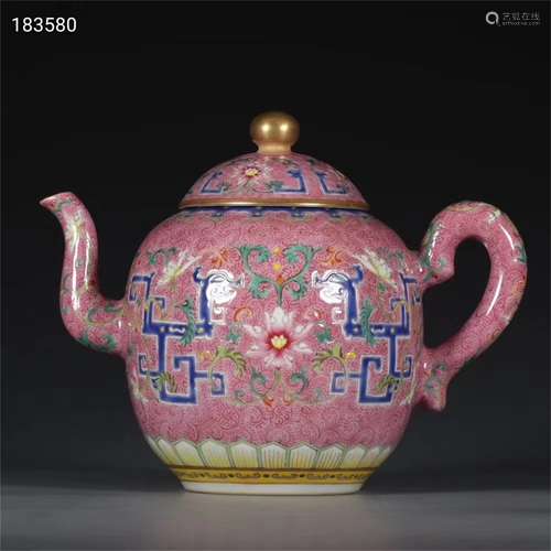 A Chinese Famille-Rose Porcelain Teapot