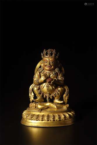 A Chinese Gilt Bronze Figure of Buddha