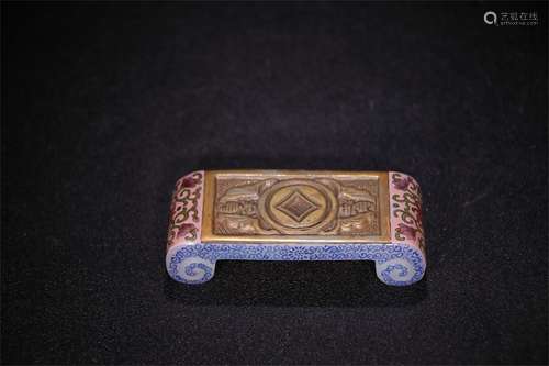 A Chinese Peking Glass Ink Rest