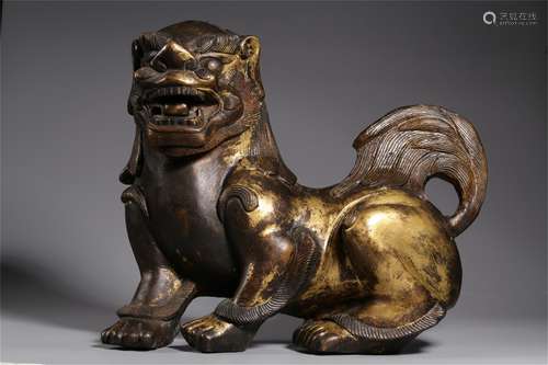 A Chinese Gilt Bronze Decoration