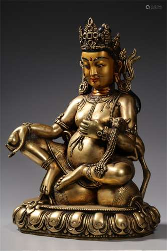 A Chinese Gilt Bronze Figure of Buddha