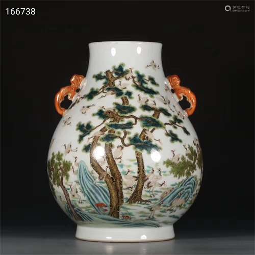 A Chinese Famille-Rose Porcelain Vase