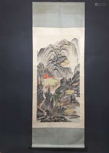 A Chinese Scroll Painting, Wen Huiming Mark