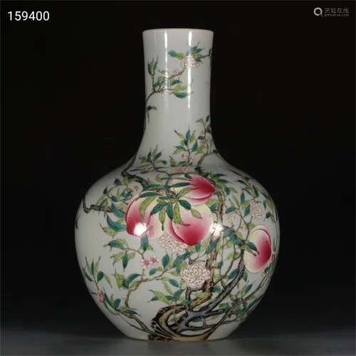 A Chinese Famille-Rose Porcelain Vase