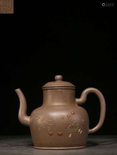 YIXING ZISHA 'FRUITS' TEAPOT