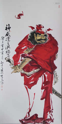 INK AND COLOR ON PAPER PAINTING 'ZHONG KUI'