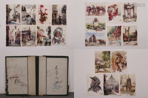 WU ZUOREN: INK AND COLOR ON PAPER PAINTING BOOKLET