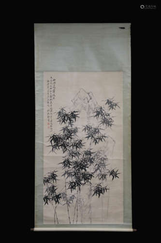 ZHENG BANQIAO: INK ON PAPER PAINTING 'BAMBOO'