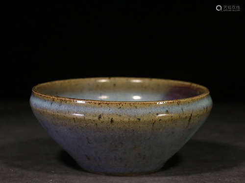 JUN WARE GLAZED BOWL WITH CRACKLE PATTERNS