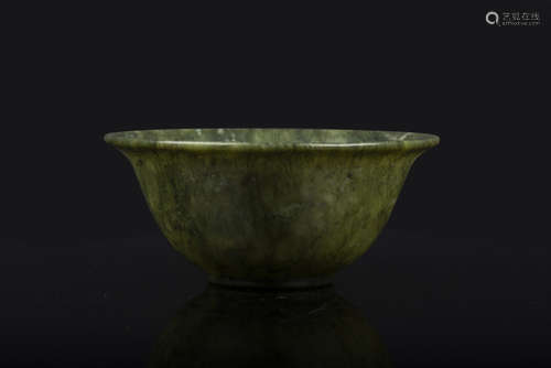 ANTIQUE SPINACH JADE BOWL