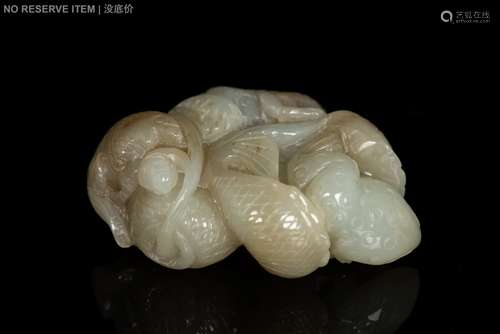 JADE CARVED 'FISH' ORNAMENT