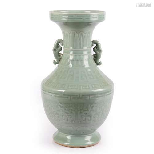 A LONGQUAN CELADON-GLAZED VASE