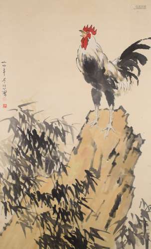 CHINESE PAINTING OF A ROOSTER, XU BEIHONG