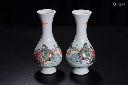 A Chinese Multi Colored Figure Painted Porcelain Vase